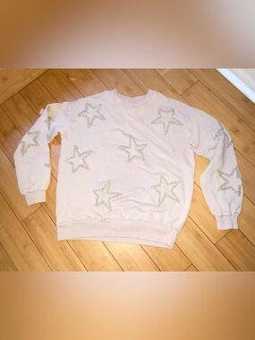 Women’s Lou and grey - beige star pattern crew neck sweater size xxs